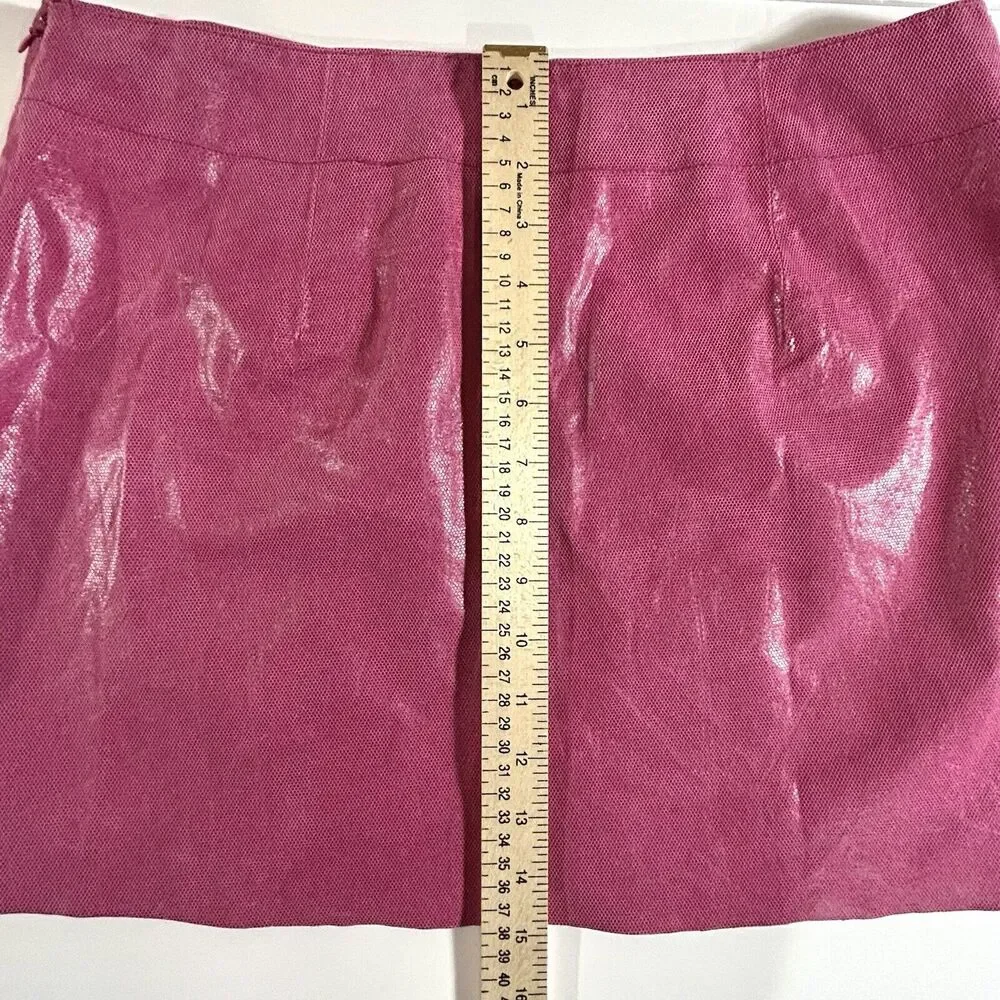 Vintage Express Skirt Juniors 13/14 Women's L‎ Pink Leather Mini Y2K Barbie Boho